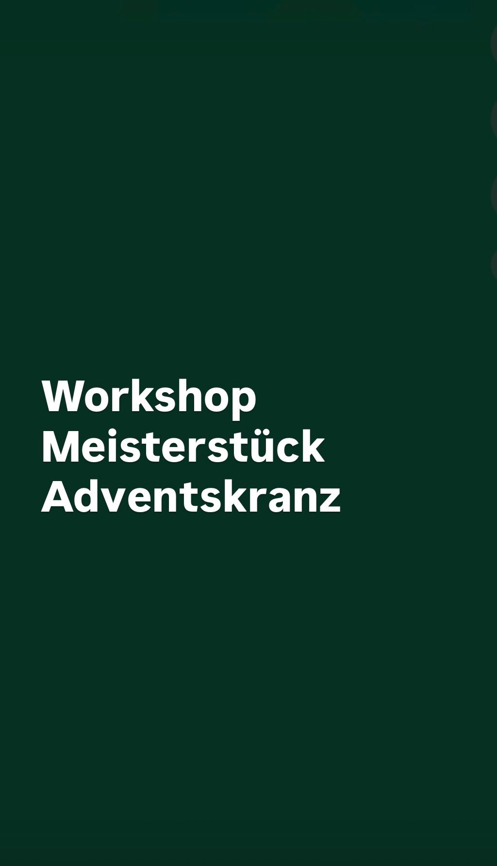 Adventskranz Meisterwerk