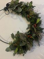 Winterlicher Loop mit LED/b Winterkranz