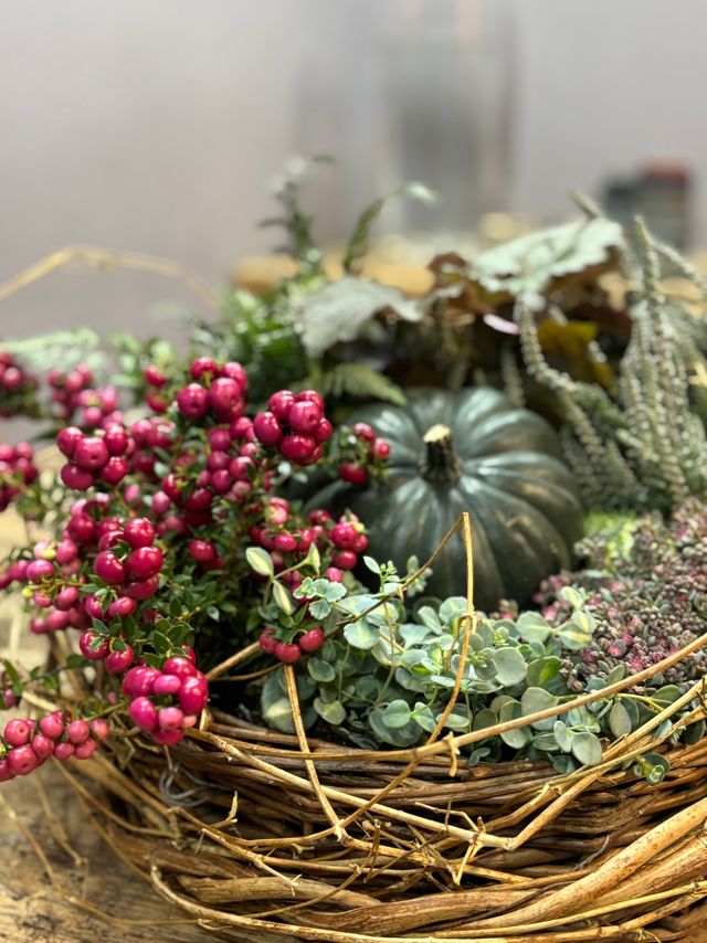 Workshop gepflanzter Frühlingskranz