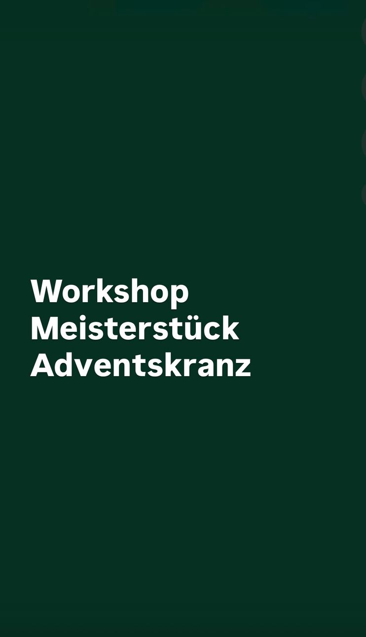 Adventskranz Meisterstück