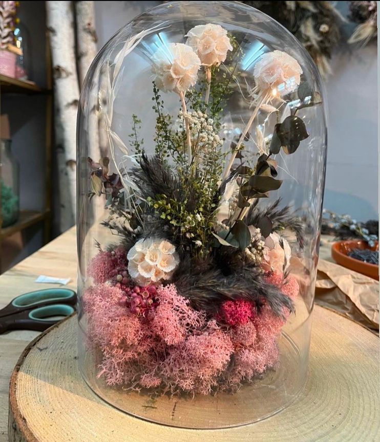 Bild: Workshop Blumen unter der Glocke