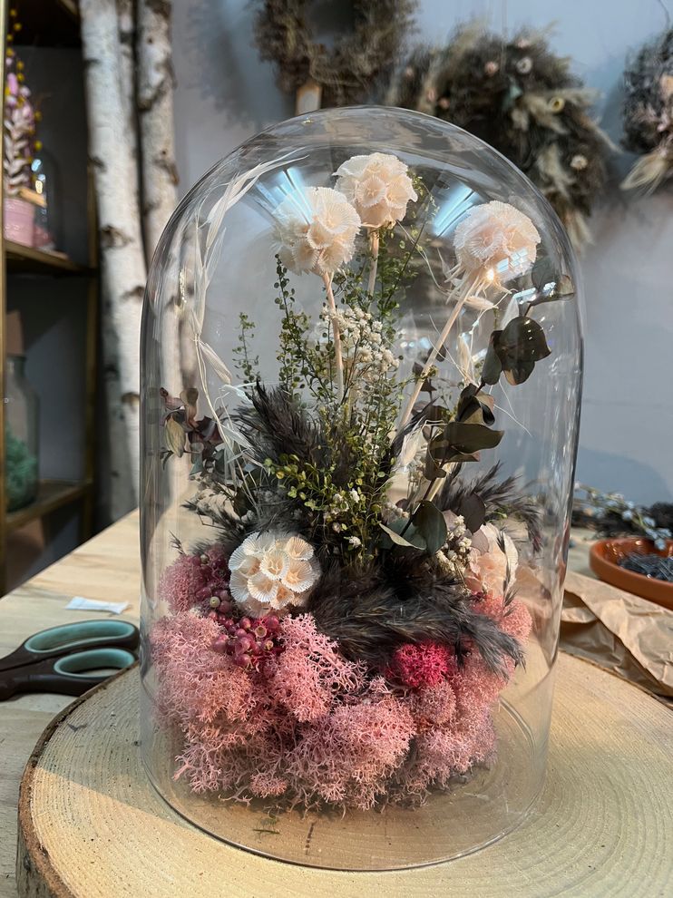 Workshop Blumen unter der Glocke